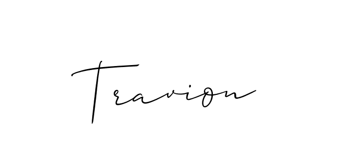 Design your own signature with our free online signature maker. With this signature software, you can create a handwritten (Allison_Script) signature for name Travion. Travion signature style 2 images and pictures png