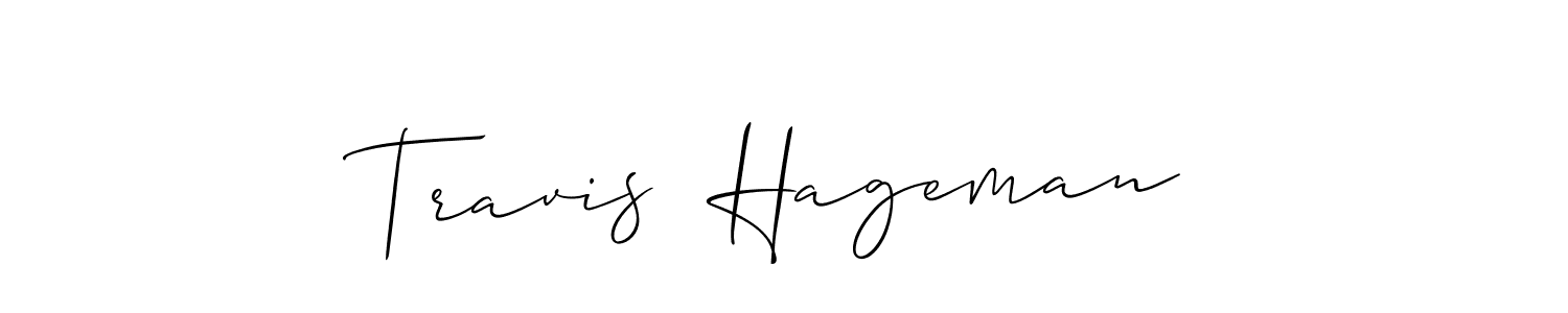 How to Draw Travis  Hageman signature style? Allison_Script is a latest design signature styles for name Travis  Hageman. Travis  Hageman signature style 2 images and pictures png