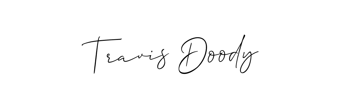 Create a beautiful signature design for name Travis Doody. With this signature (Allison_Script) fonts, you can make a handwritten signature for free. Travis Doody signature style 2 images and pictures png