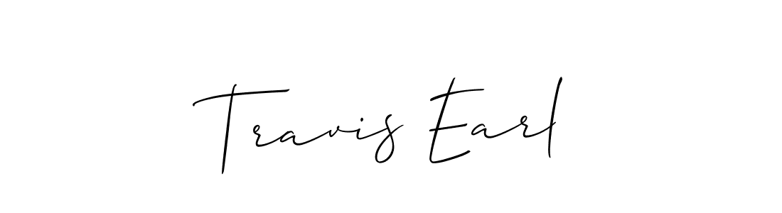 The best way (Allison_Script) to make a short signature is to pick only two or three words in your name. The name Travis Earl include a total of six letters. For converting this name. Travis Earl signature style 2 images and pictures png