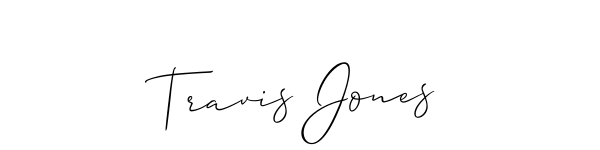 The best way (Allison_Script) to make a short signature is to pick only two or three words in your name. The name Travis Jones include a total of six letters. For converting this name. Travis Jones signature style 2 images and pictures png