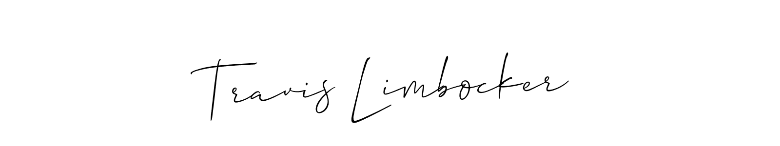 The best way (Allison_Script) to make a short signature is to pick only two or three words in your name. The name Travis Limbocker include a total of six letters. For converting this name. Travis Limbocker signature style 2 images and pictures png