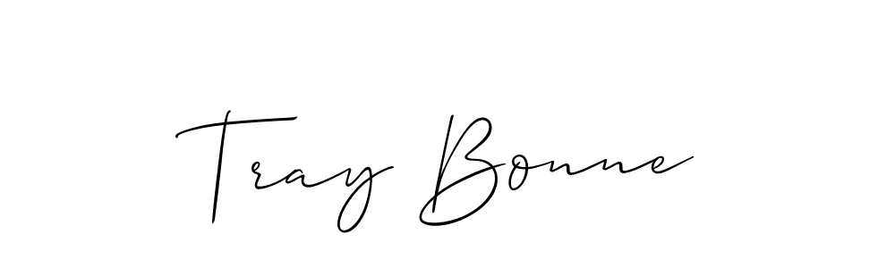 You should practise on your own different ways (Allison_Script) to write your name (Tray Bonne) in signature. don't let someone else do it for you. Tray Bonne signature style 2 images and pictures png