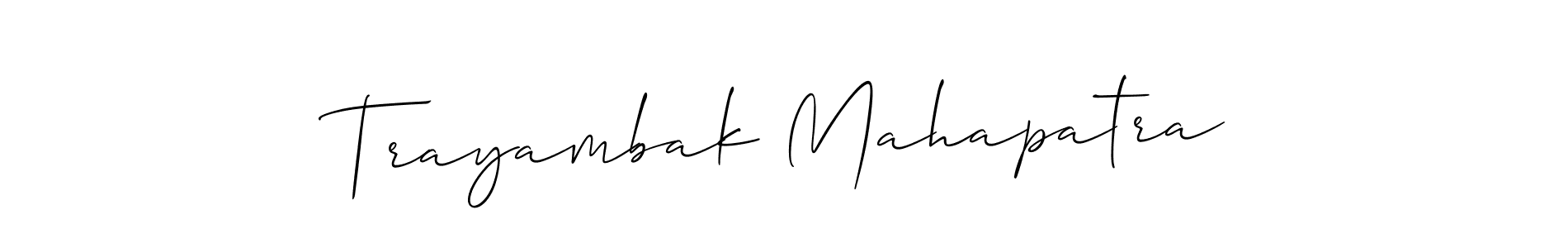 How to Draw Trayambak Mahapatra signature style? Allison_Script is a latest design signature styles for name Trayambak Mahapatra. Trayambak Mahapatra signature style 2 images and pictures png