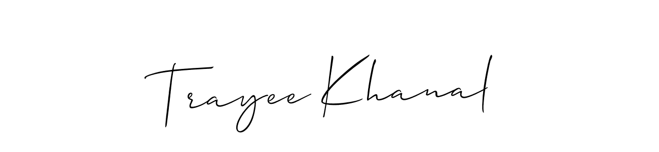 Here are the top 10 professional signature styles for the name Trayee Khanal. These are the best autograph styles you can use for your name. Trayee Khanal signature style 2 images and pictures png