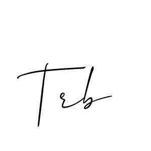 Trb stylish signature style. Best Handwritten Sign (Allison_Script) for my name. Handwritten Signature Collection Ideas for my name Trb. Trb signature style 2 images and pictures png