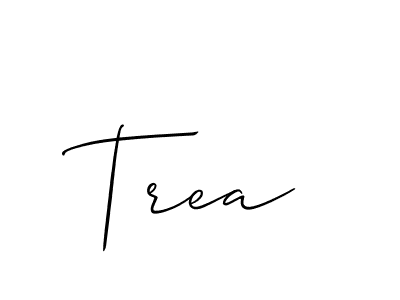 Design your own signature with our free online signature maker. With this signature software, you can create a handwritten (Allison_Script) signature for name Trea. Trea signature style 2 images and pictures png