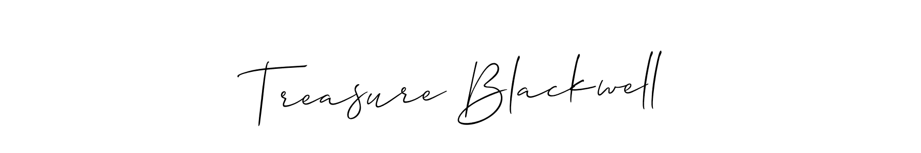 Design your own signature with our free online signature maker. With this signature software, you can create a handwritten (Allison_Script) signature for name Treasure Blackwell. Treasure Blackwell signature style 2 images and pictures png