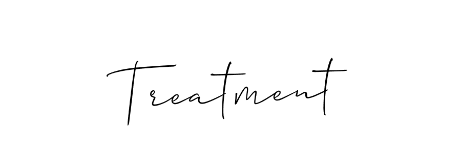 How to make Treatment name signature. Use Allison_Script style for creating short signs online. This is the latest handwritten sign. Treatment signature style 2 images and pictures png