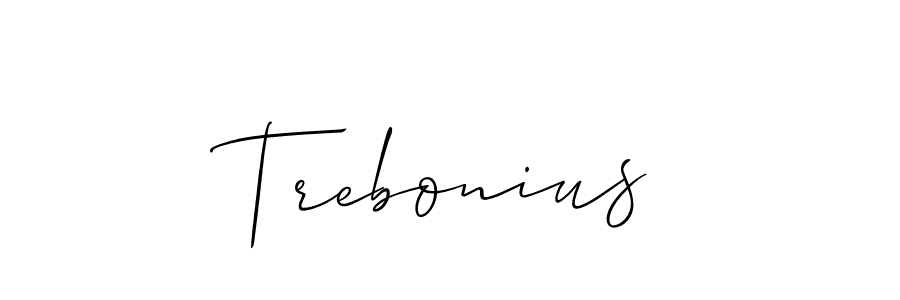 Make a beautiful signature design for name Trebonius. With this signature (Allison_Script) style, you can create a handwritten signature for free. Trebonius signature style 2 images and pictures png