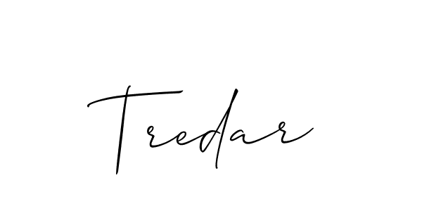 Create a beautiful signature design for name Tredar. With this signature (Allison_Script) fonts, you can make a handwritten signature for free. Tredar signature style 2 images and pictures png