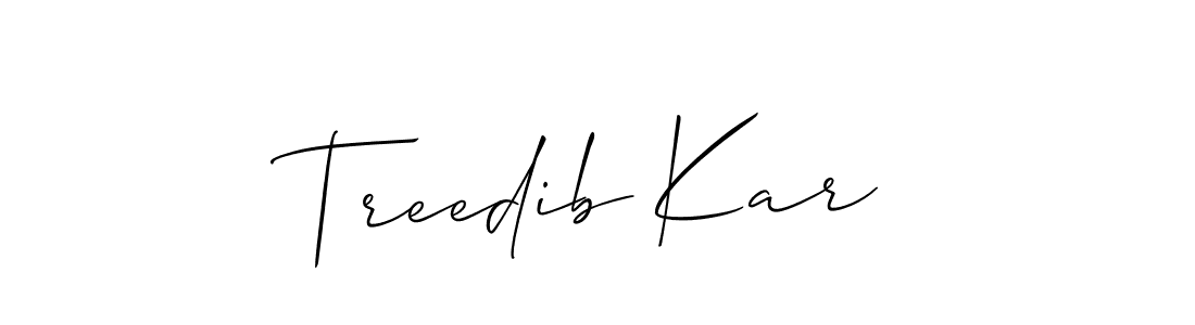 if you are searching for the best signature style for your name Treedib Kar. so please give up your signature search. here we have designed multiple signature styles  using Allison_Script. Treedib Kar signature style 2 images and pictures png