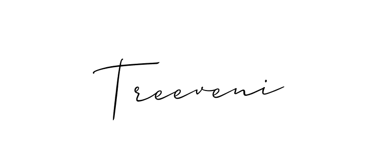 Make a beautiful signature design for name Treeveni. With this signature (Allison_Script) style, you can create a handwritten signature for free. Treeveni signature style 2 images and pictures png