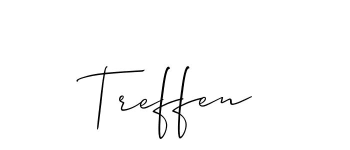 Make a short Treffen signature style. Manage your documents anywhere anytime using Allison_Script. Create and add eSignatures, submit forms, share and send files easily. Treffen signature style 2 images and pictures png
