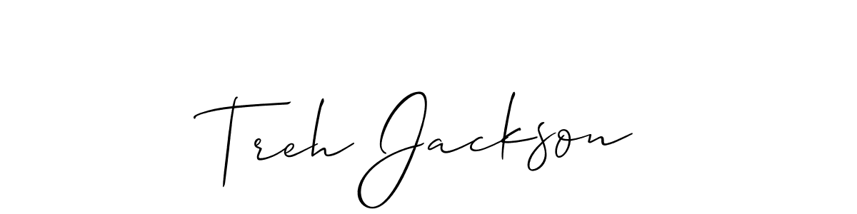 Also You can easily find your signature by using the search form. We will create Treh Jackson name handwritten signature images for you free of cost using Allison_Script sign style. Treh Jackson signature style 2 images and pictures png