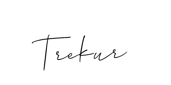 if you are searching for the best signature style for your name Trekur. so please give up your signature search. here we have designed multiple signature styles  using Allison_Script. Trekur signature style 2 images and pictures png