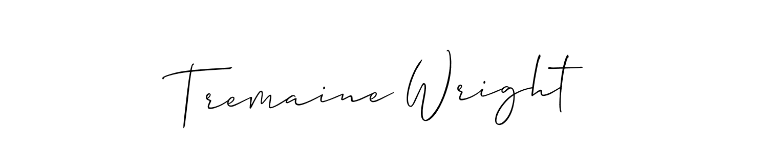 Use a signature maker to create a handwritten signature online. With this signature software, you can design (Allison_Script) your own signature for name Tremaine Wright. Tremaine Wright signature style 2 images and pictures png