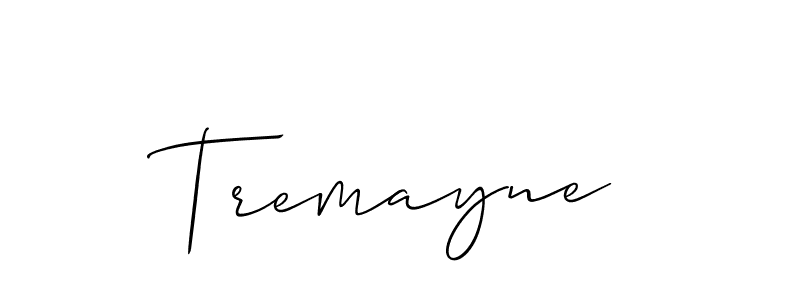 The best way (Allison_Script) to make a short signature is to pick only two or three words in your name. The name Tremayne include a total of six letters. For converting this name. Tremayne signature style 2 images and pictures png