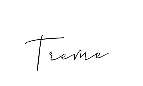 Make a beautiful signature design for name Treme. With this signature (Allison_Script) style, you can create a handwritten signature for free. Treme signature style 2 images and pictures png