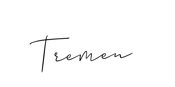 if you are searching for the best signature style for your name Tremen. so please give up your signature search. here we have designed multiple signature styles  using Allison_Script. Tremen signature style 2 images and pictures png