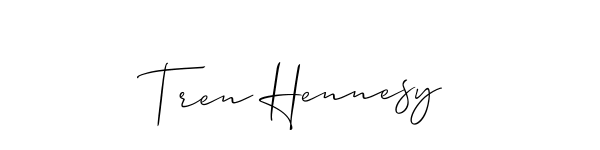 The best way (Allison_Script) to make a short signature is to pick only two or three words in your name. The name Tren Hennesy include a total of six letters. For converting this name. Tren Hennesy signature style 2 images and pictures png