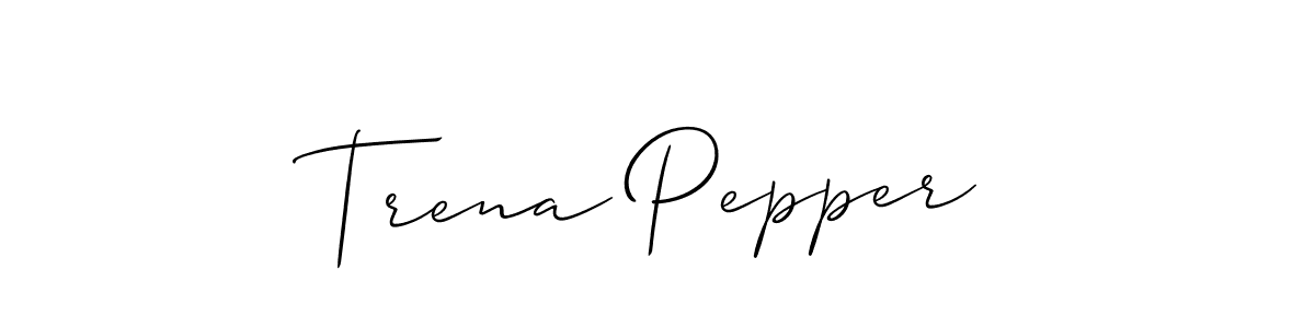 Make a beautiful signature design for name Trena Pepper. With this signature (Allison_Script) style, you can create a handwritten signature for free. Trena Pepper signature style 2 images and pictures png