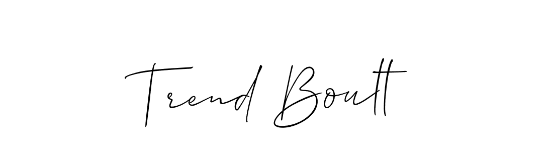 Create a beautiful signature design for name Trend Boult. With this signature (Allison_Script) fonts, you can make a handwritten signature for free. Trend Boult signature style 2 images and pictures png