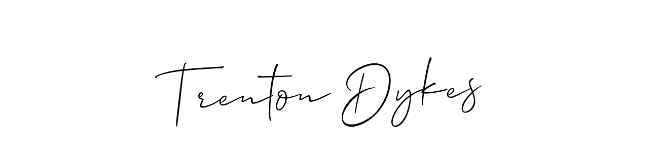 How to make Trenton Dykes name signature. Use Allison_Script style for creating short signs online. This is the latest handwritten sign. Trenton Dykes signature style 2 images and pictures png