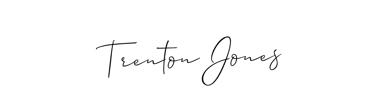 Make a short Trenton Jones signature style. Manage your documents anywhere anytime using Allison_Script. Create and add eSignatures, submit forms, share and send files easily. Trenton Jones signature style 2 images and pictures png