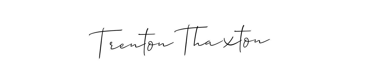 Make a beautiful signature design for name Trenton Thaxton. With this signature (Allison_Script) style, you can create a handwritten signature for free. Trenton Thaxton signature style 2 images and pictures png