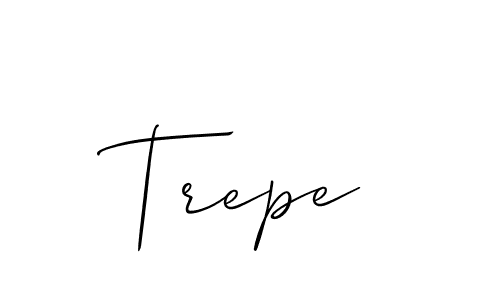 Create a beautiful signature design for name Trepe. With this signature (Allison_Script) fonts, you can make a handwritten signature for free. Trepe signature style 2 images and pictures png
