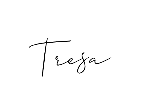 Design your own signature with our free online signature maker. With this signature software, you can create a handwritten (Allison_Script) signature for name Tresa. Tresa signature style 2 images and pictures png