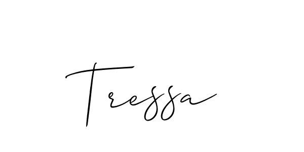 How to make Tressa signature? Allison_Script is a professional autograph style. Create handwritten signature for Tressa name. Tressa signature style 2 images and pictures png