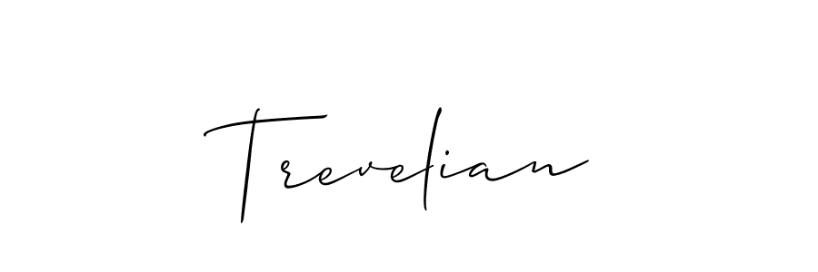 Trevelian stylish signature style. Best Handwritten Sign (Allison_Script) for my name. Handwritten Signature Collection Ideas for my name Trevelian. Trevelian signature style 2 images and pictures png