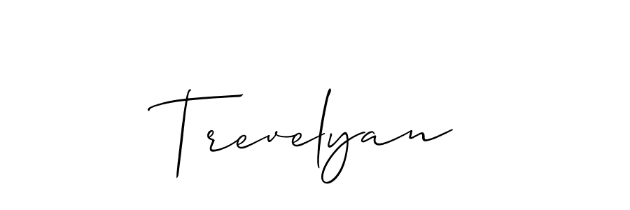 Make a beautiful signature design for name Trevelyan. With this signature (Allison_Script) style, you can create a handwritten signature for free. Trevelyan signature style 2 images and pictures png