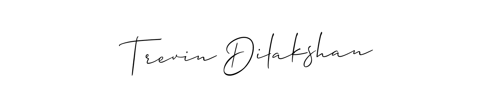 Also we have Trevin Dilakshan name is the best signature style. Create professional handwritten signature collection using Allison_Script autograph style. Trevin Dilakshan signature style 2 images and pictures png