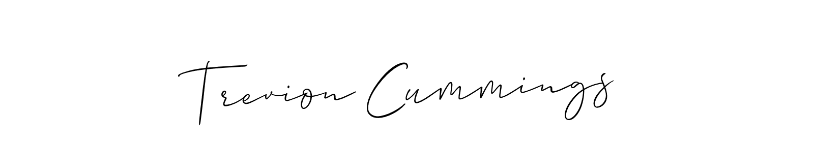 Use a signature maker to create a handwritten signature online. With this signature software, you can design (Allison_Script) your own signature for name Trevion Cummings. Trevion Cummings signature style 2 images and pictures png