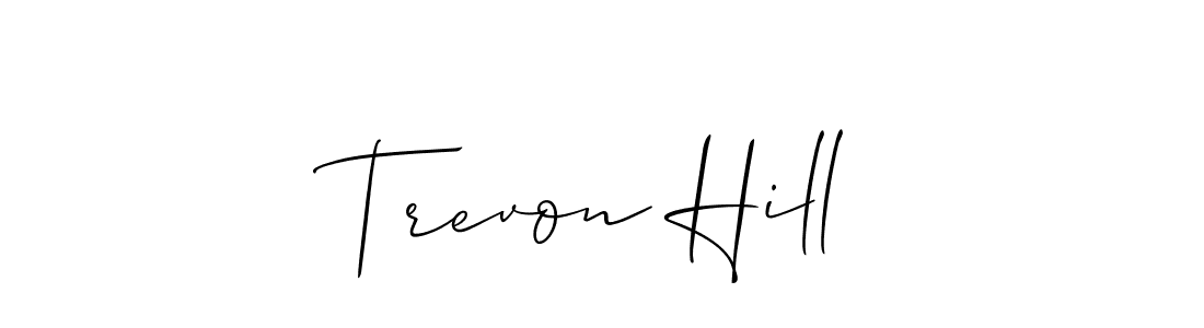 Create a beautiful signature design for name Trevon Hill. With this signature (Allison_Script) fonts, you can make a handwritten signature for free. Trevon Hill signature style 2 images and pictures png
