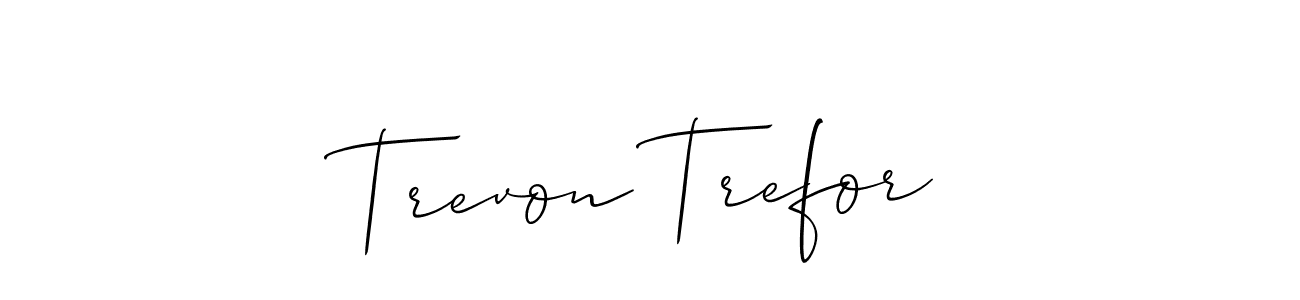 Trevon Trefor stylish signature style. Best Handwritten Sign (Allison_Script) for my name. Handwritten Signature Collection Ideas for my name Trevon Trefor. Trevon Trefor signature style 2 images and pictures png