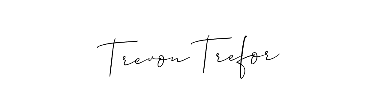 Make a short Trevon Trefor signature style. Manage your documents anywhere anytime using Allison_Script. Create and add eSignatures, submit forms, share and send files easily. Trevon Trefor signature style 2 images and pictures png