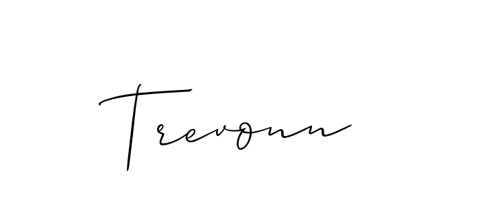 How to Draw Trevonn signature style? Allison_Script is a latest design signature styles for name Trevonn. Trevonn signature style 2 images and pictures png