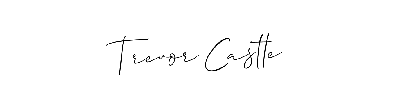 Allison_Script is a professional signature style that is perfect for those who want to add a touch of class to their signature. It is also a great choice for those who want to make their signature more unique. Get Trevor Castle name to fancy signature for free. Trevor Castle signature style 2 images and pictures png