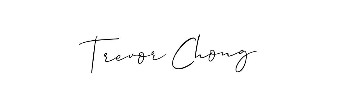 Make a beautiful signature design for name Trevor Chong. With this signature (Allison_Script) style, you can create a handwritten signature for free. Trevor Chong signature style 2 images and pictures png