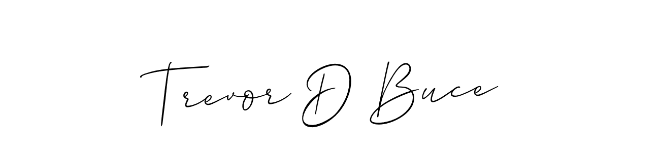 Use a signature maker to create a handwritten signature online. With this signature software, you can design (Allison_Script) your own signature for name Trevor D Buce. Trevor D Buce signature style 2 images and pictures png