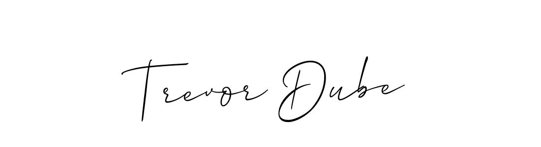 Design your own signature with our free online signature maker. With this signature software, you can create a handwritten (Allison_Script) signature for name Trevor Dube. Trevor Dube signature style 2 images and pictures png
