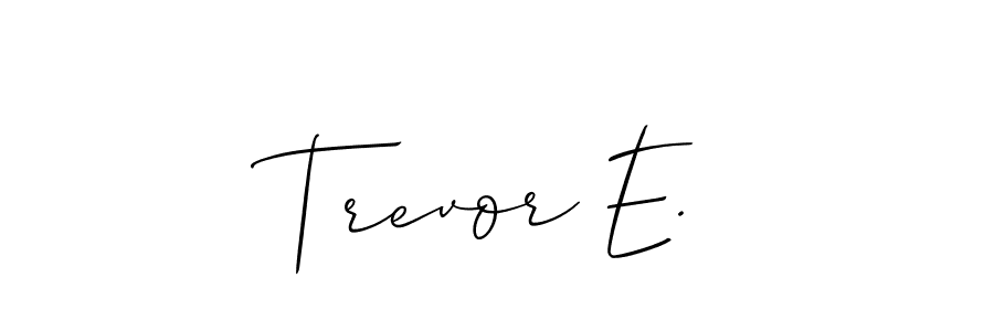 How to Draw Trevor E. signature style? Allison_Script is a latest design signature styles for name Trevor E.. Trevor E. signature style 2 images and pictures png