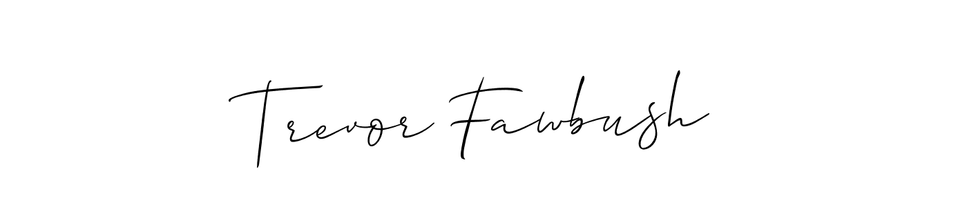 Allison_Script is a professional signature style that is perfect for those who want to add a touch of class to their signature. It is also a great choice for those who want to make their signature more unique. Get Trevor Fawbush name to fancy signature for free. Trevor Fawbush signature style 2 images and pictures png