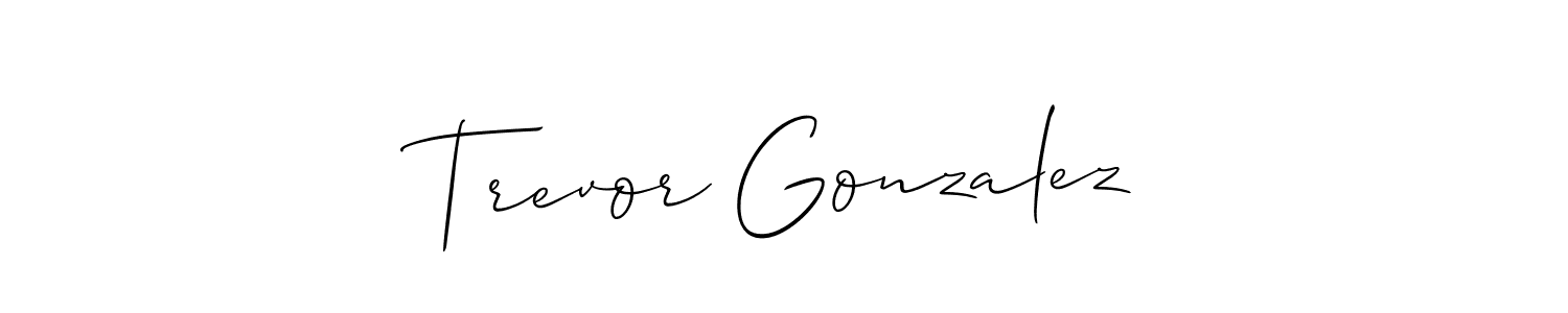 Create a beautiful signature design for name Trevor Gonzalez. With this signature (Allison_Script) fonts, you can make a handwritten signature for free. Trevor Gonzalez signature style 2 images and pictures png