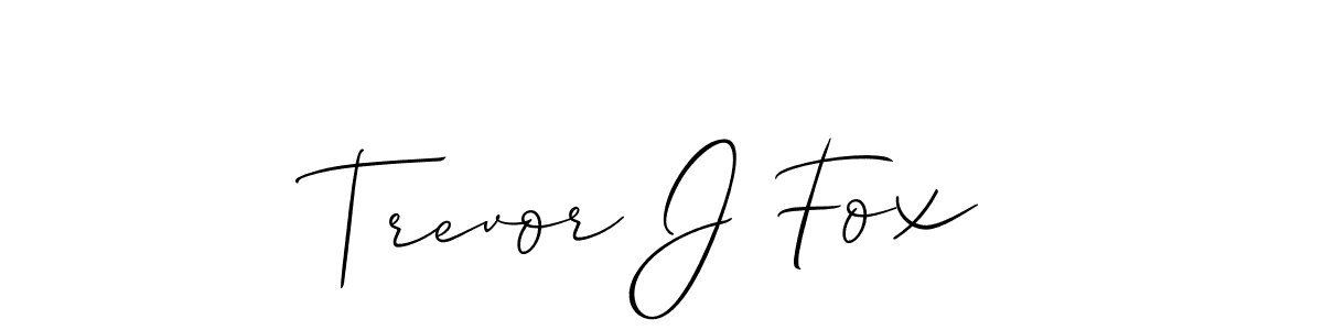 Create a beautiful signature design for name Trevor J Fox. With this signature (Allison_Script) fonts, you can make a handwritten signature for free. Trevor J Fox signature style 2 images and pictures png