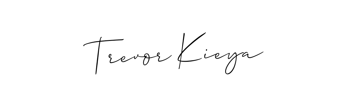 This is the best signature style for the Trevor Kieya name. Also you like these signature font (Allison_Script). Mix name signature. Trevor Kieya signature style 2 images and pictures png